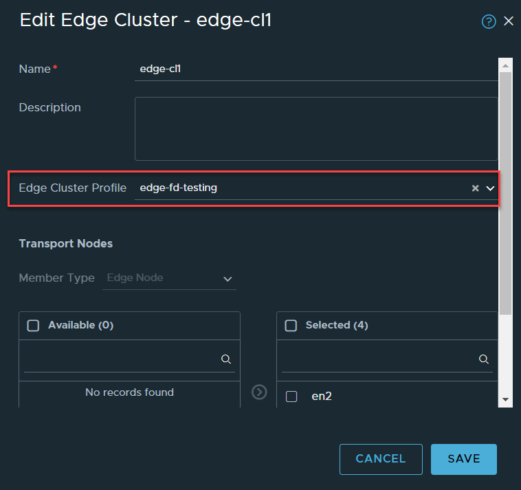 attach new edge cluster profile