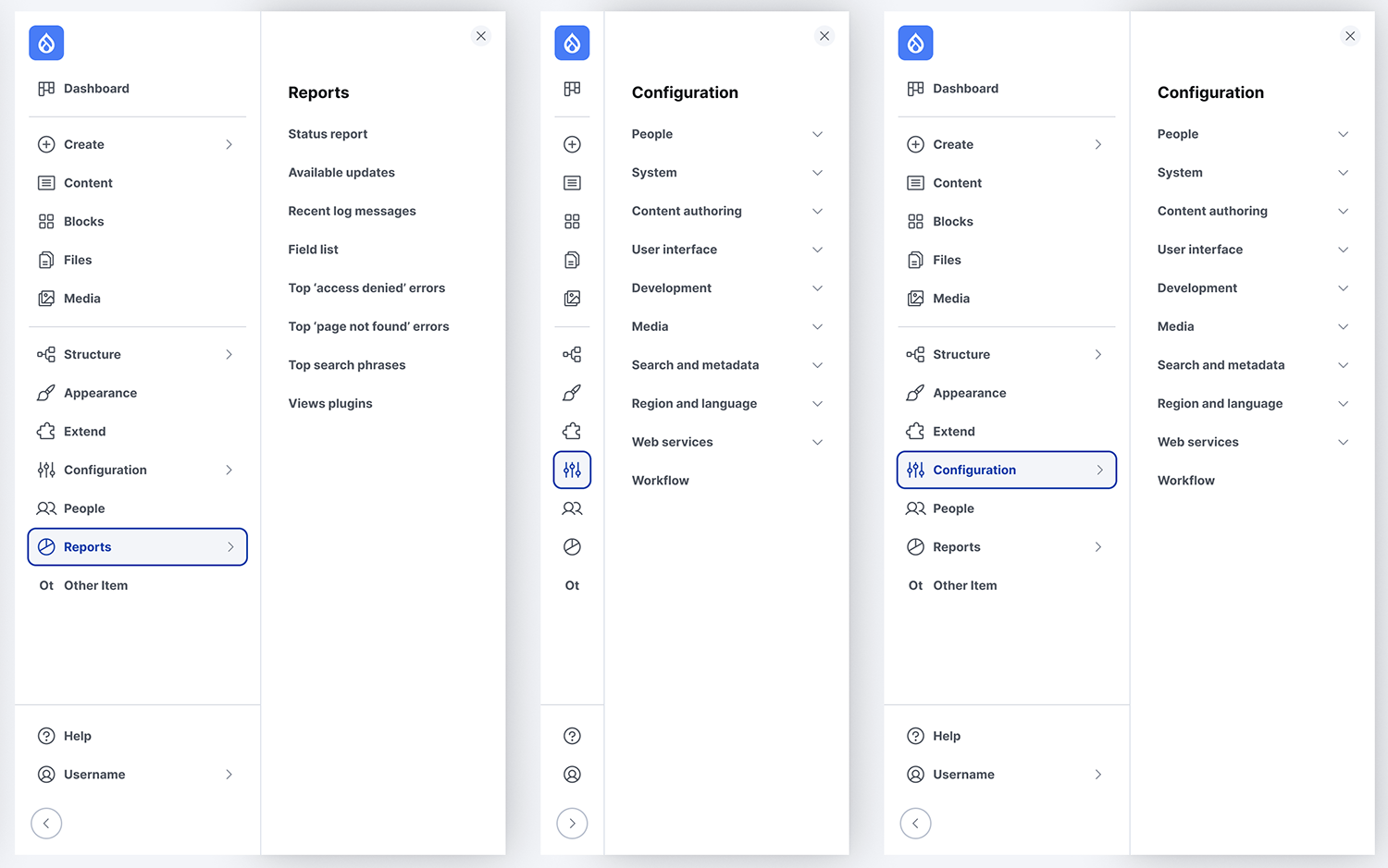 The new Navigation module in Drupal 10