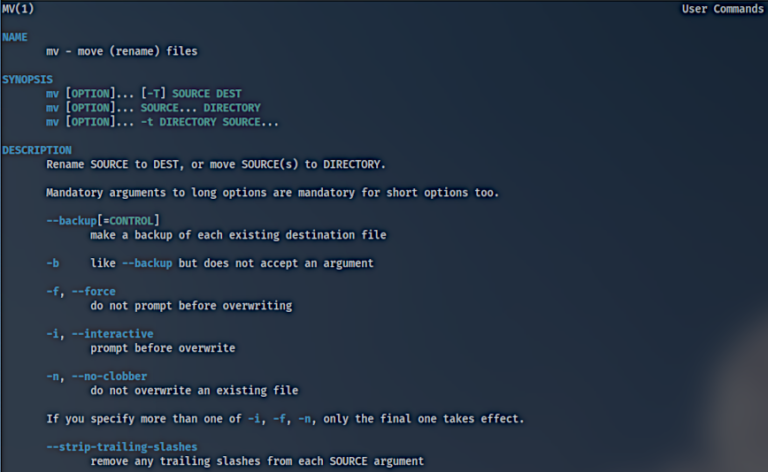 mv command in Linux, with examples