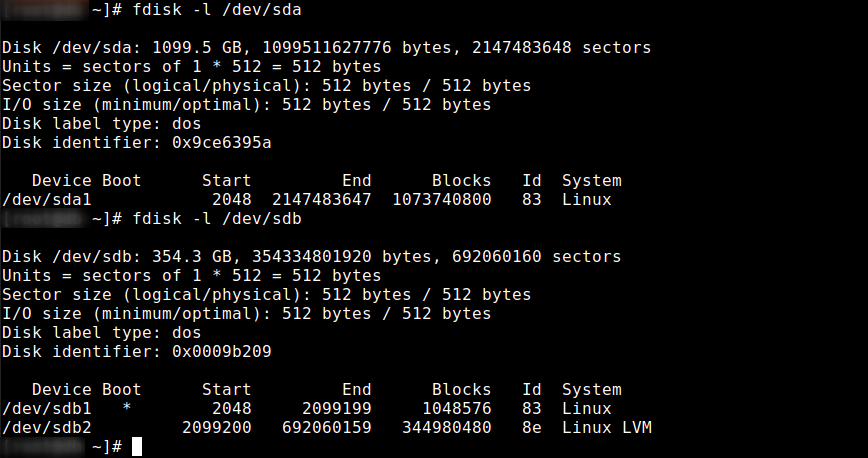 fdisk -l