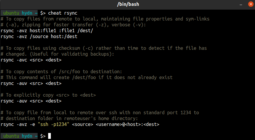 command line cheat sheet