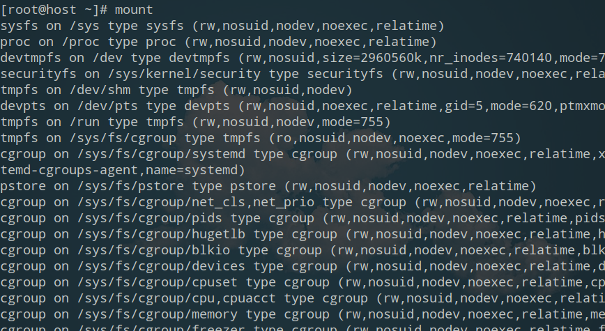 mount Linux command example