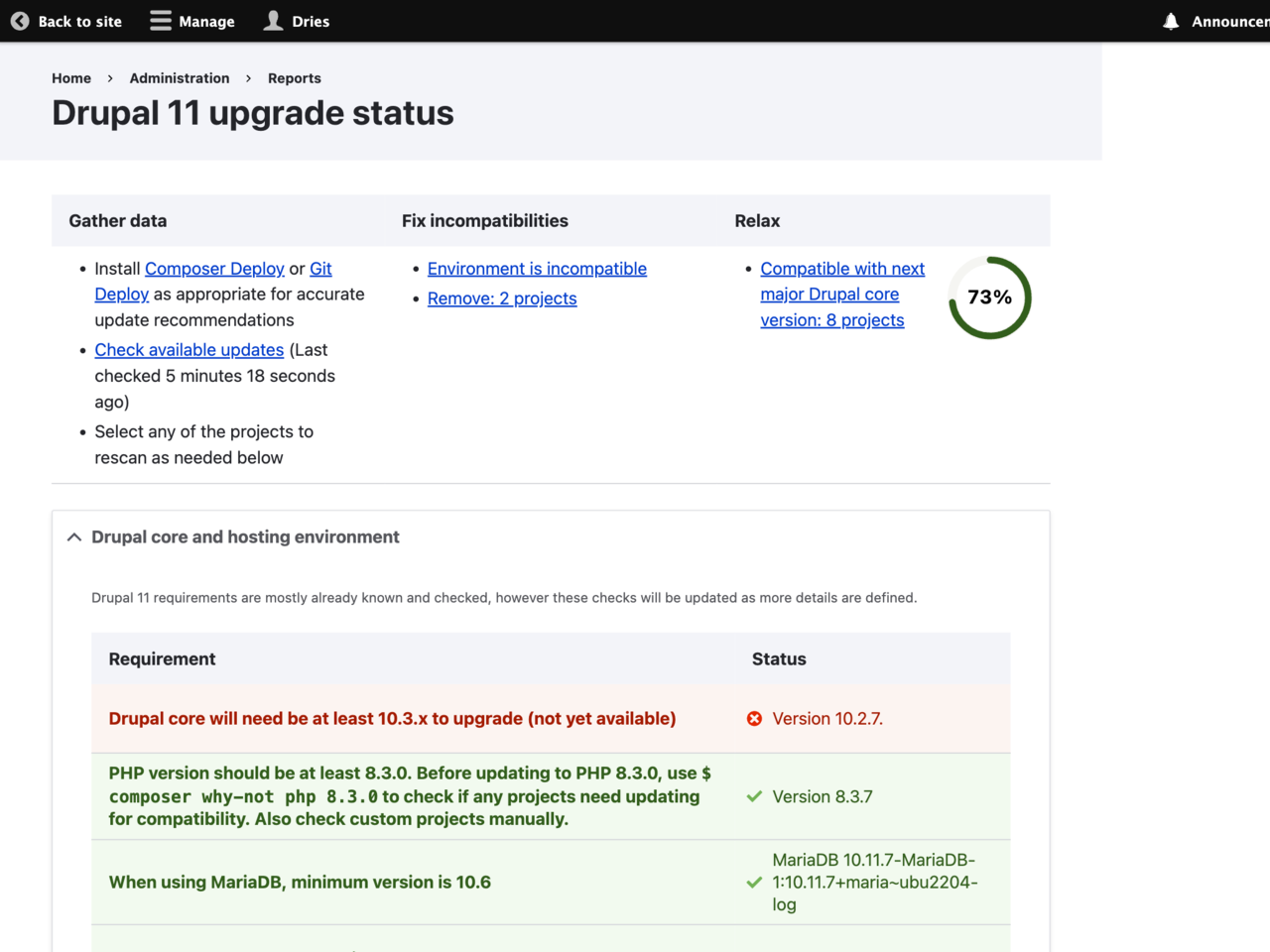 Drupal upgrades: tools and workflow