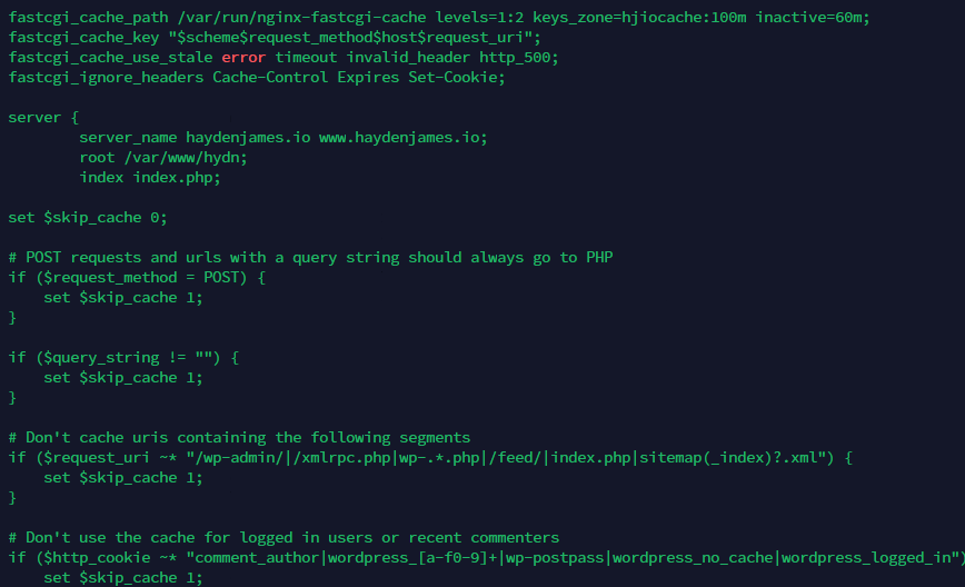 Implement PHP Caching Strategies (Nginx FastCGI cache)