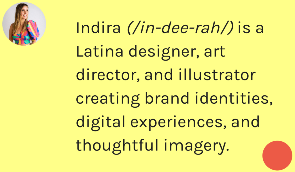 Homepage of Indira Prieto