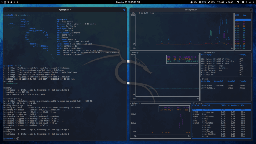 Kali non-pen test install 2025 - tiling Gnome
