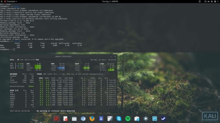 Kali Linux non-root and no pen-test tools install w/ screenshots