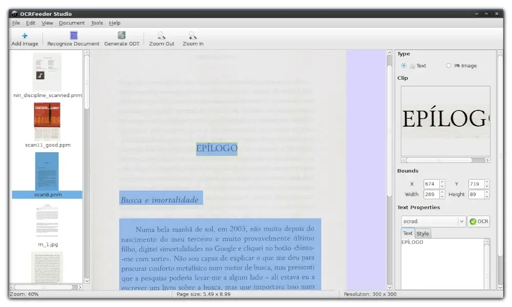 OCRFeeder is an optical character recognition suite for GNOME