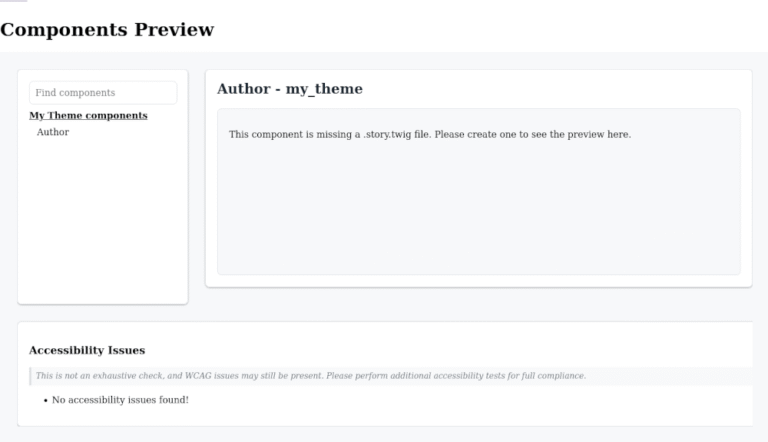 #! code: Drupal 11: Using SDC Component Library To Preview Single Directory Components