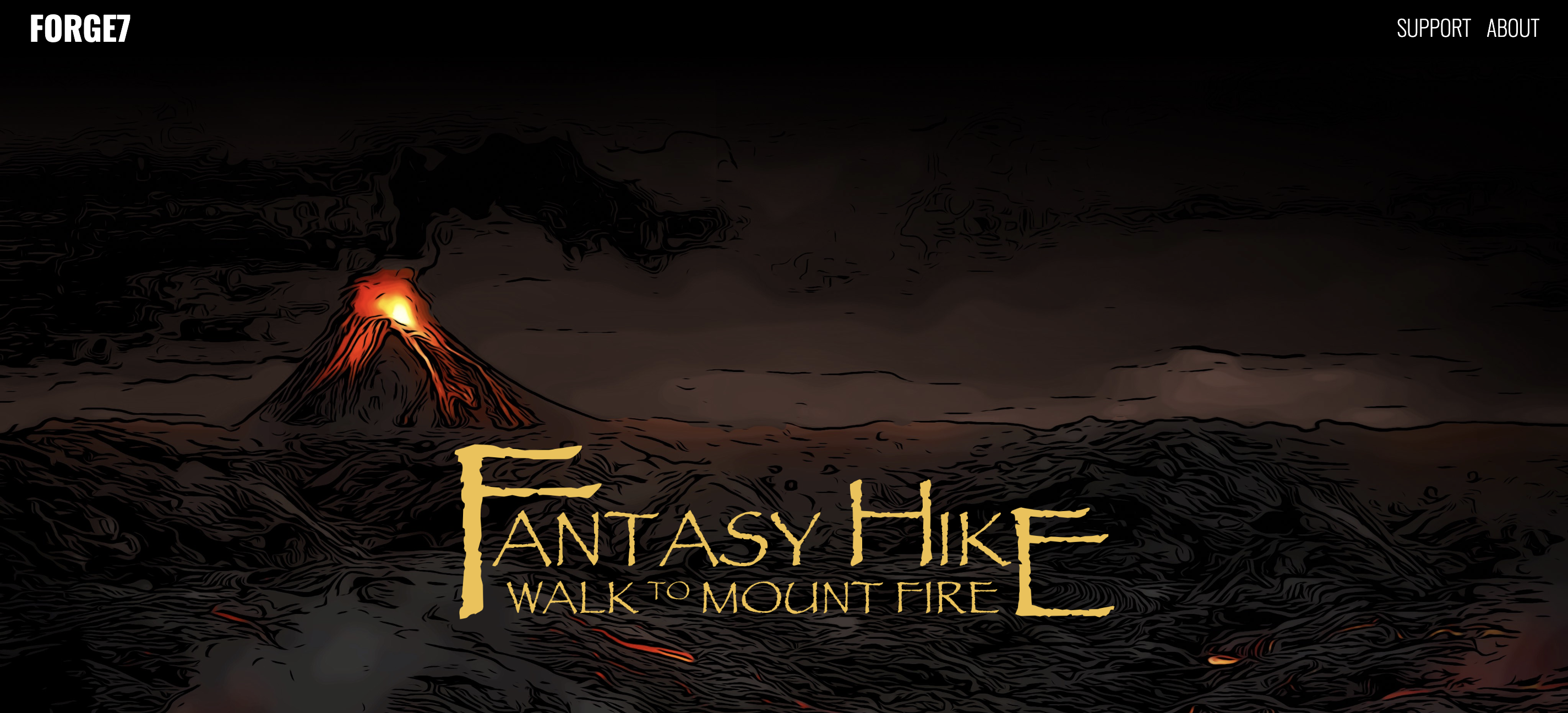 Fantasy Hike landing page