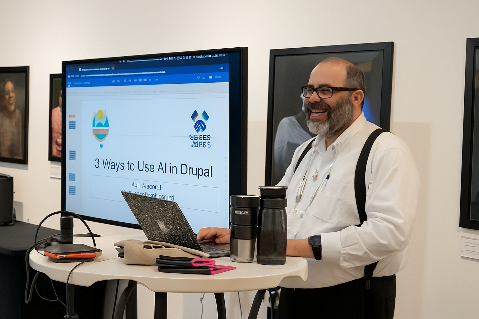 Sal Lakhani presenting on Drupal AI at BADCamp 2025