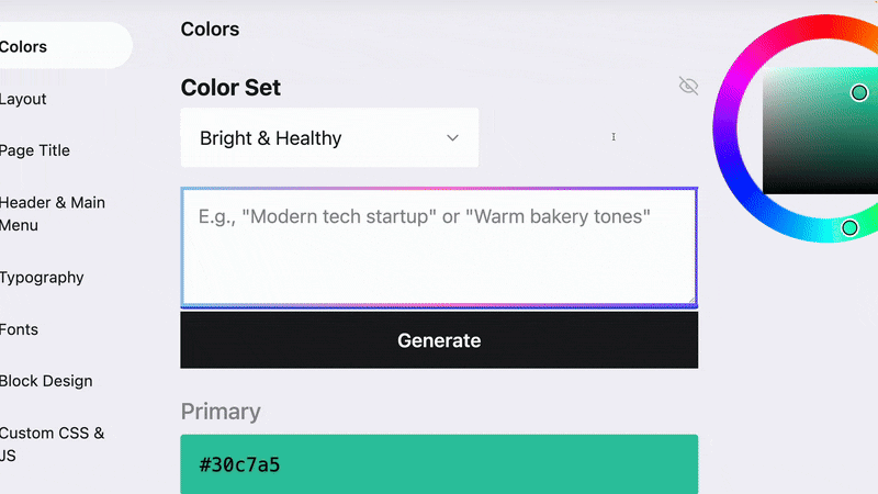 DXPR Theme Color Theme Settings demo