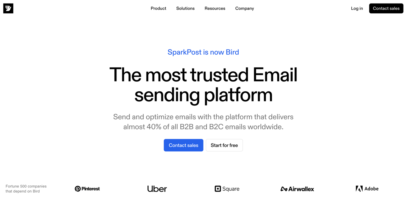 Homepage of Bird