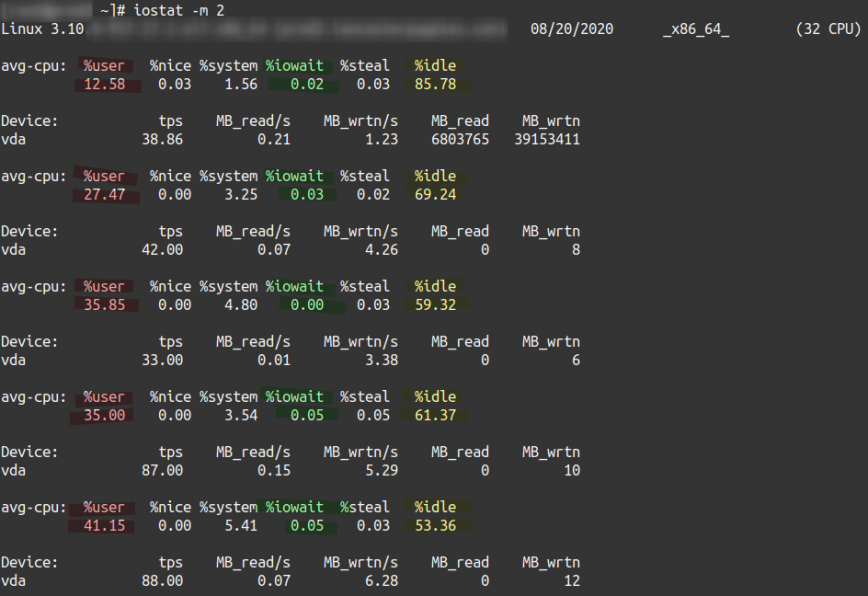 iowait example - using iostat iowait example - using iostat