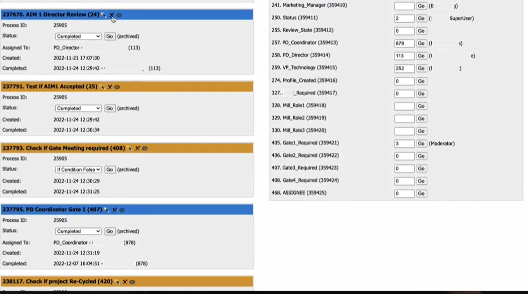 Maestro's card-based editor circa 2005
