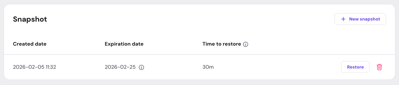 VPS snapshot on hPanel