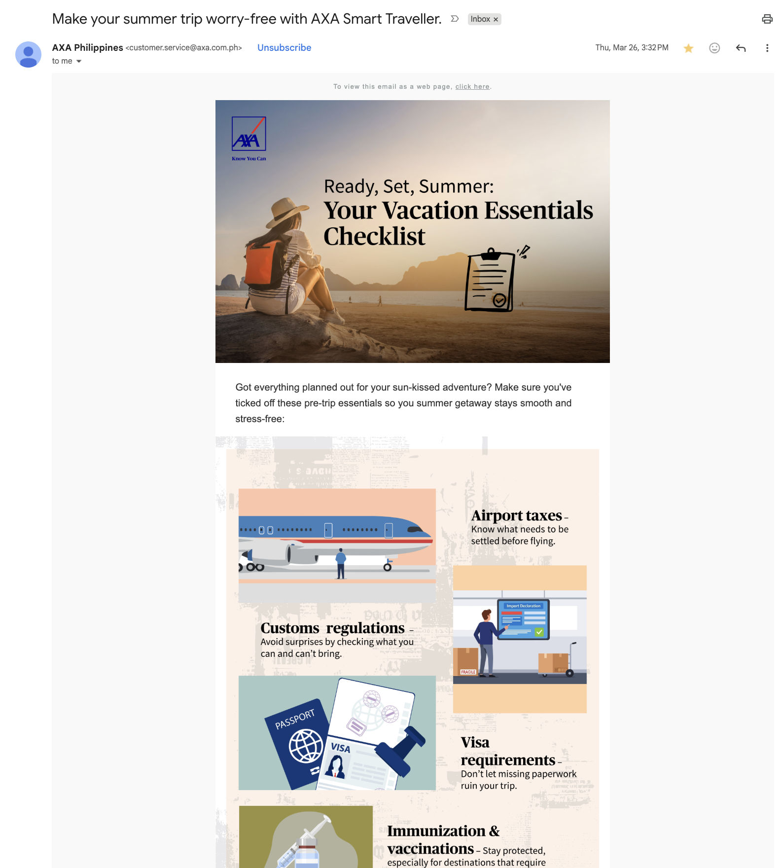 AXA Philippines educational newsletter