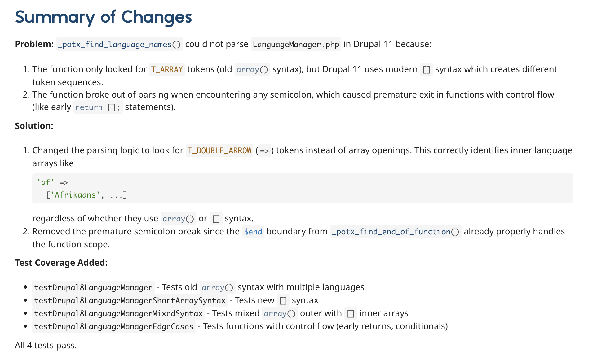 Claude summary of changes
