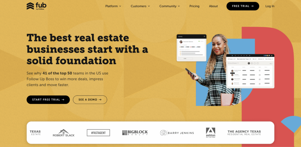 Follow Up Boss landing page