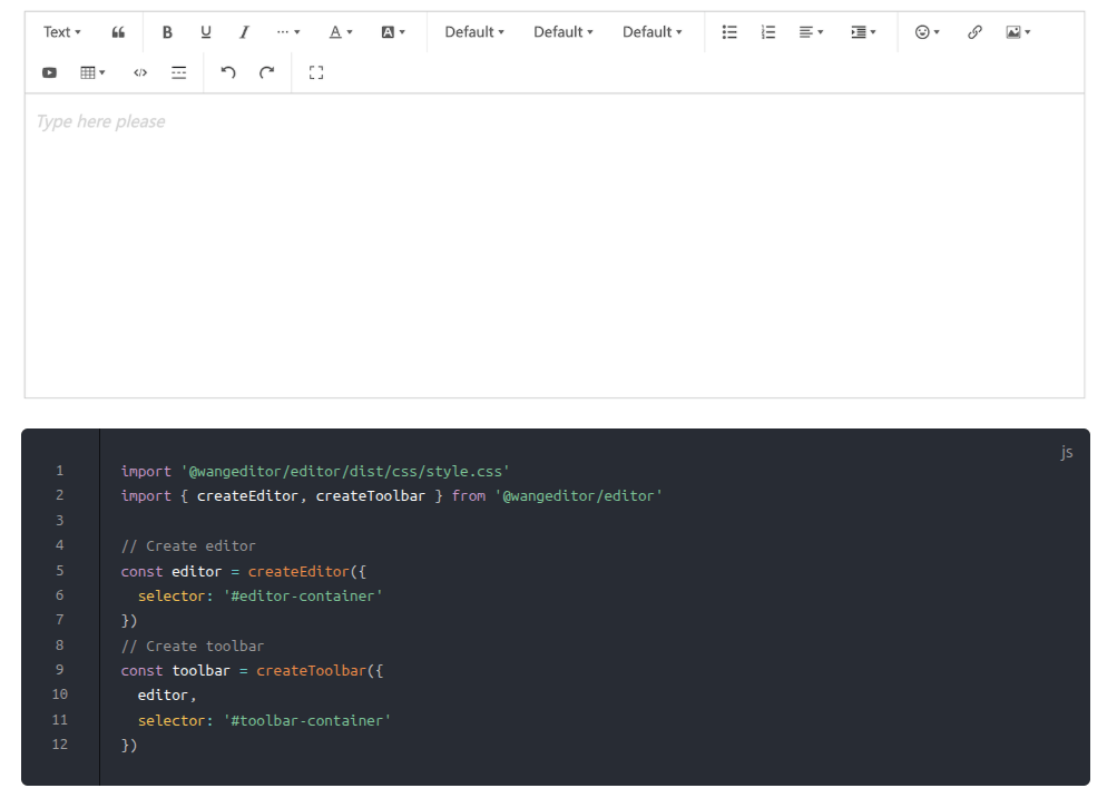 WangEditor - Web Rich Text Editor