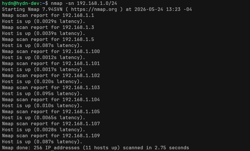 nmap - Basic Host Discovery