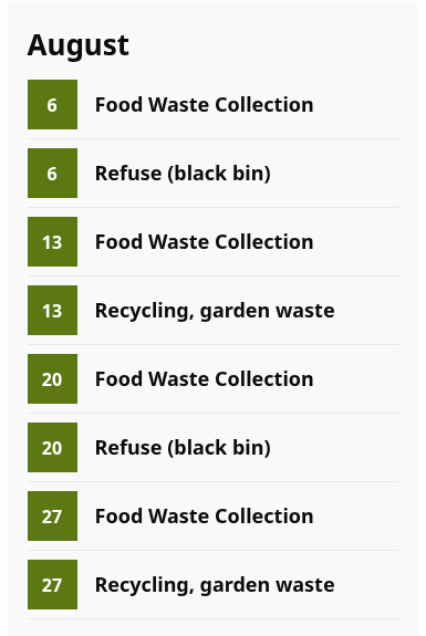 #! code: LocalGov Drupal: Rewriting Waste Collection Data Provider Classes To Alter Data