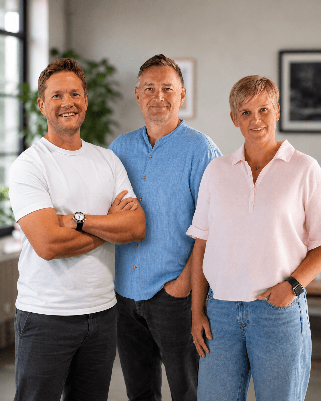 Photo of James, Christoph, and Baddy