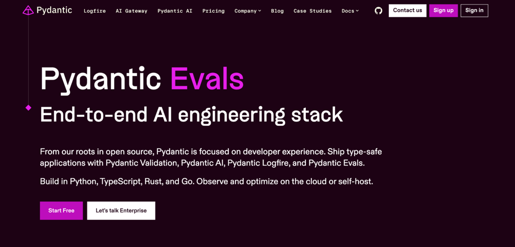 PydanticAI homepage