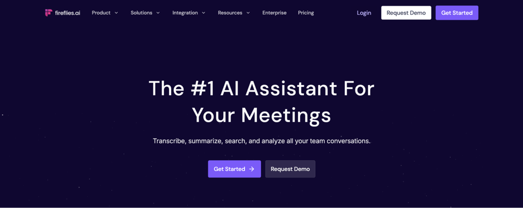 Fireflies.ai homepage
