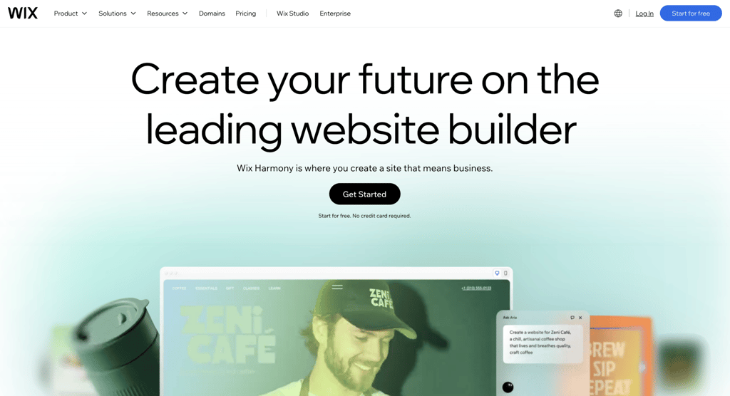 wix-landing-page Wix's landing page
