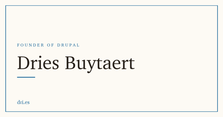 Dries Buytaert: The 60-second procurement test