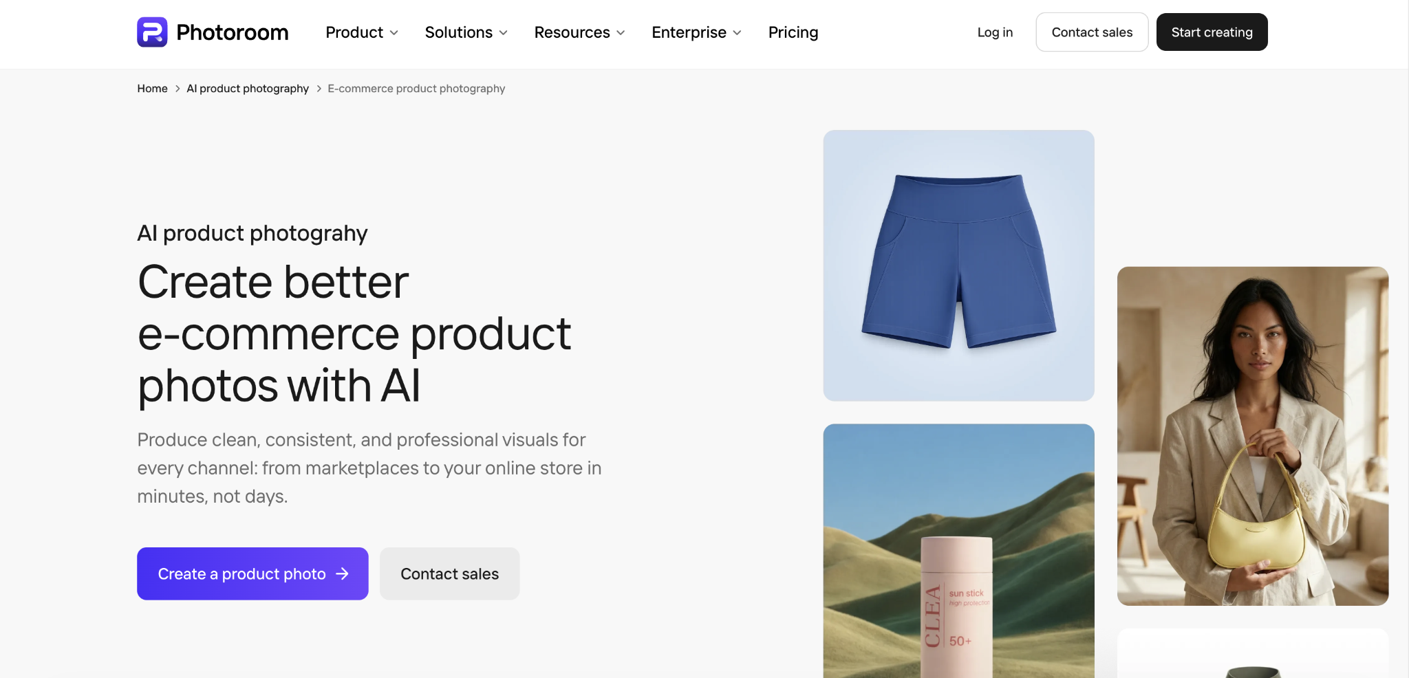 Photoroom landing page