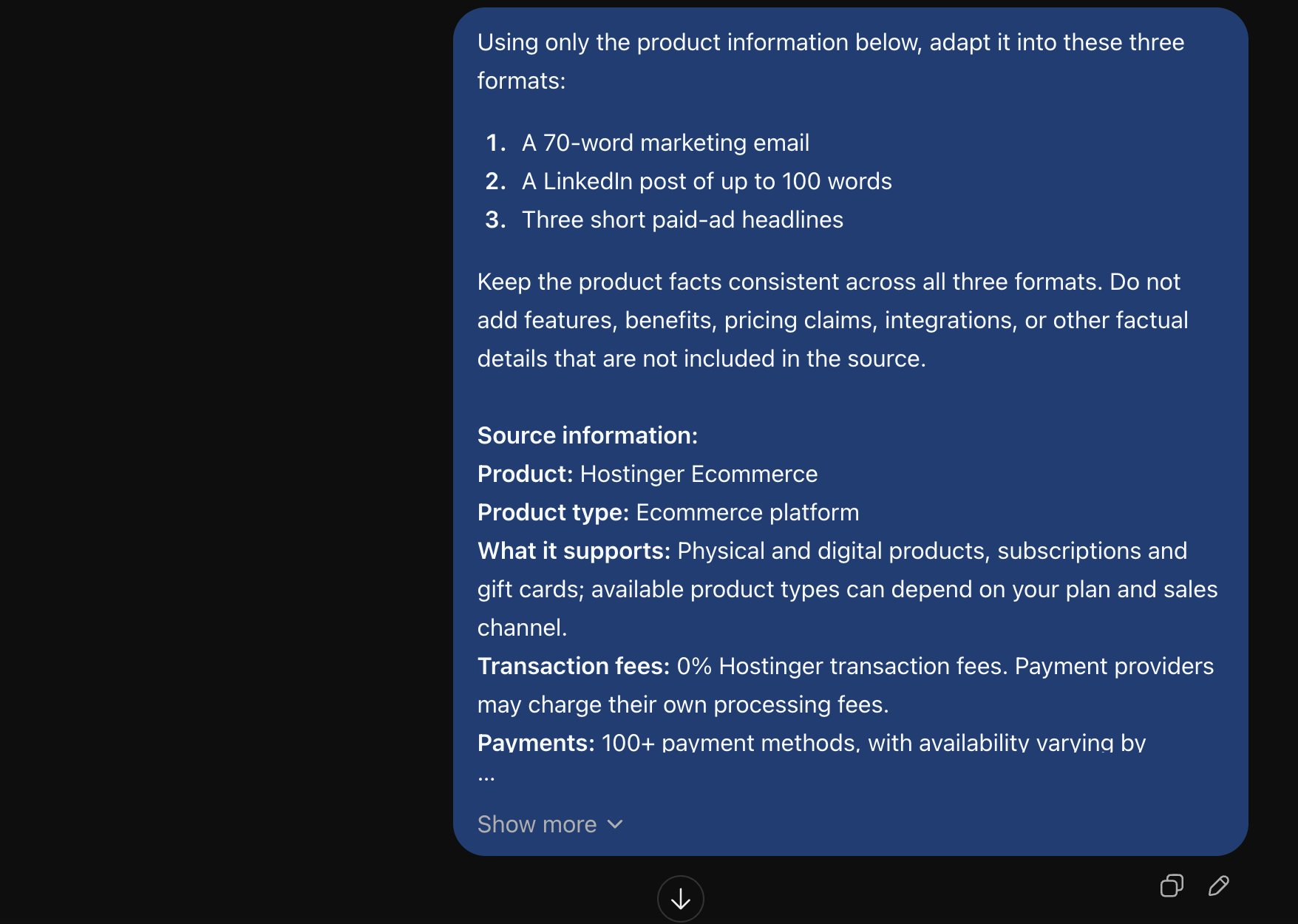 Testing adaptive marketing content with ChatGPT visual